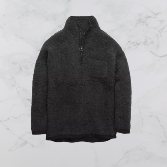 aerie sherpa quarter zip sweater